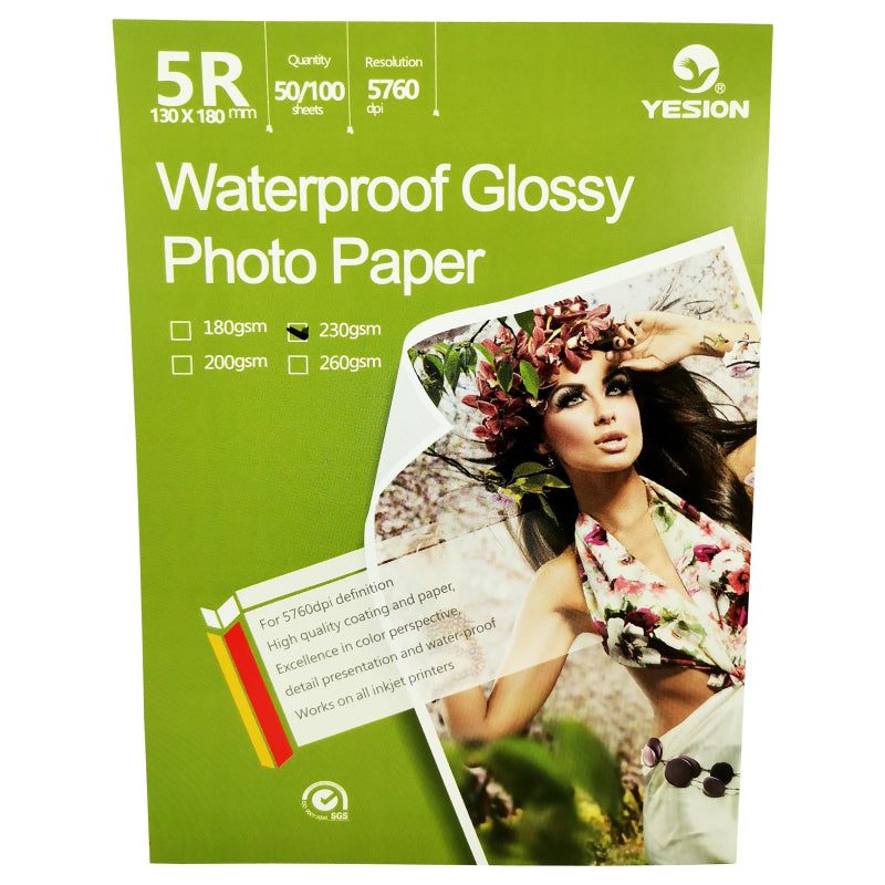 Hartie foto Yesion Waterproof Glossy 5R  230 g/mp  100 coli/pachet