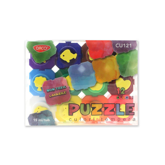 CULORI TEMPERA 12C 15ML PUZZLE DACO CU121