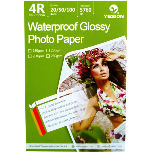 Hartie foto Yesion Waterproof Glossy 4R  180 g/mp  20 coli/pachet