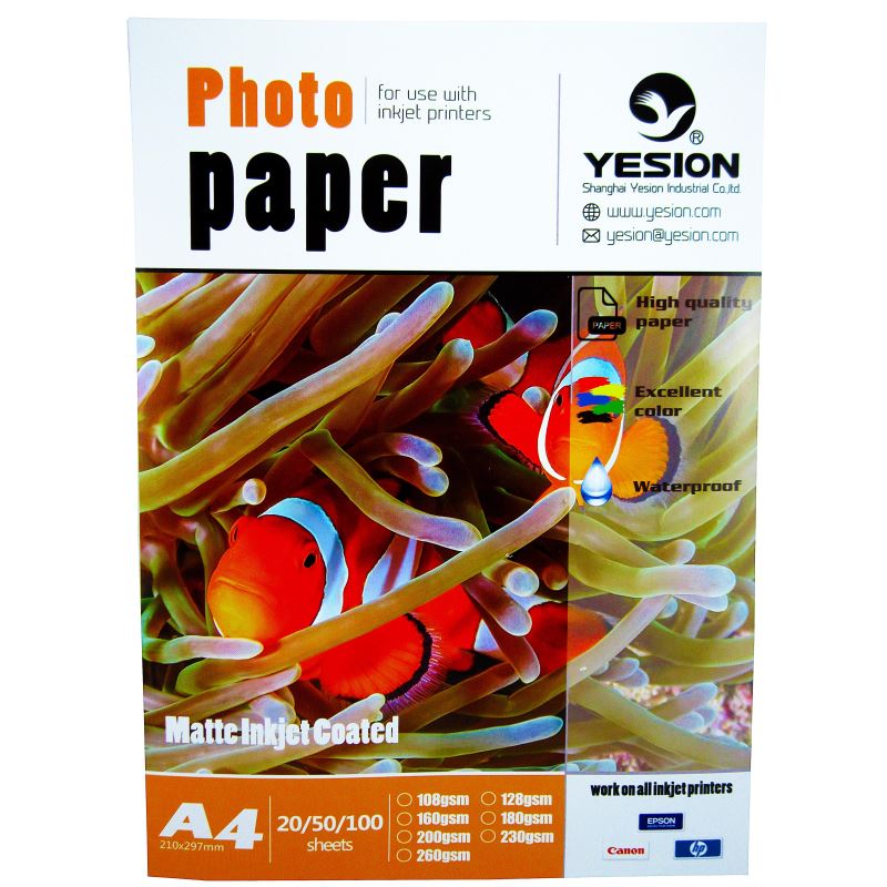 Hartie foto Yesion Matte A4  180 g/mp  50 coli/pachet