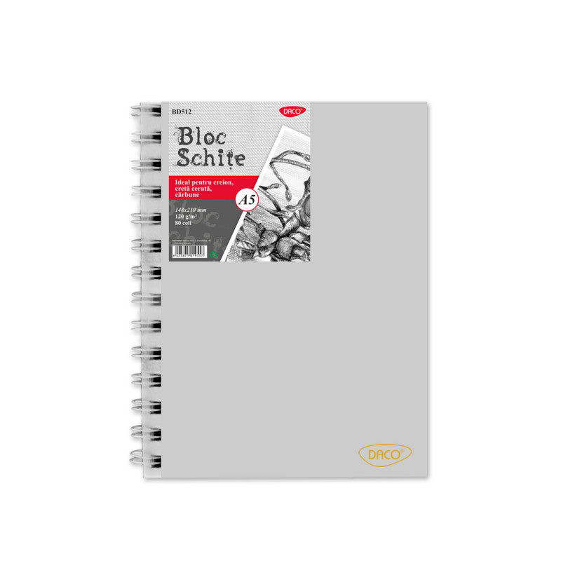 BLOC A5 SCHITE 120G 80 FILE DACO BD512