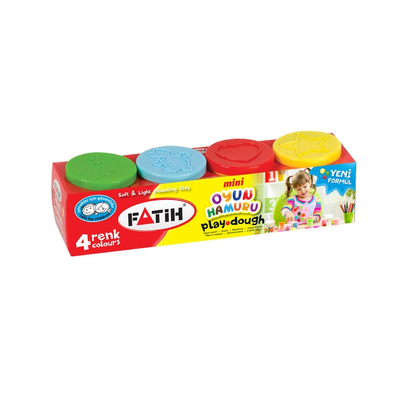 PLASTILINA USOARA MODELING DOUGH NEON 4X50G MINI FATIH 50610