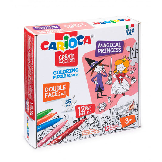 SET PUZZLE + 12 CARIOCI MAGICAL PRINCESS CARIOCA 42941