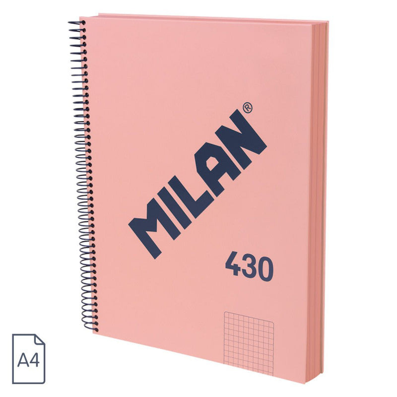 CAIET A4 120 FILE MATEMATICA SPIRA MILAN ROZ 57143E120P