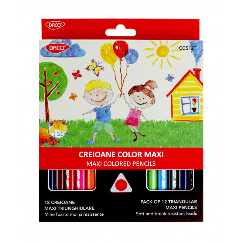 CREION COLOR 12 CULORI MAXI DACO TRIUNGHIULAR CC512T