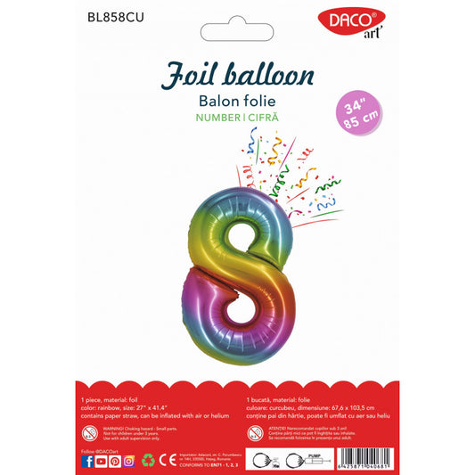 BALON FOLIE CIFRA 1 CURCUBEU 85 CM DACO BL851CU